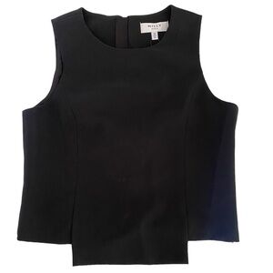 Milly Minis Girls Cady Seamed Sleeveless Top Black NWT